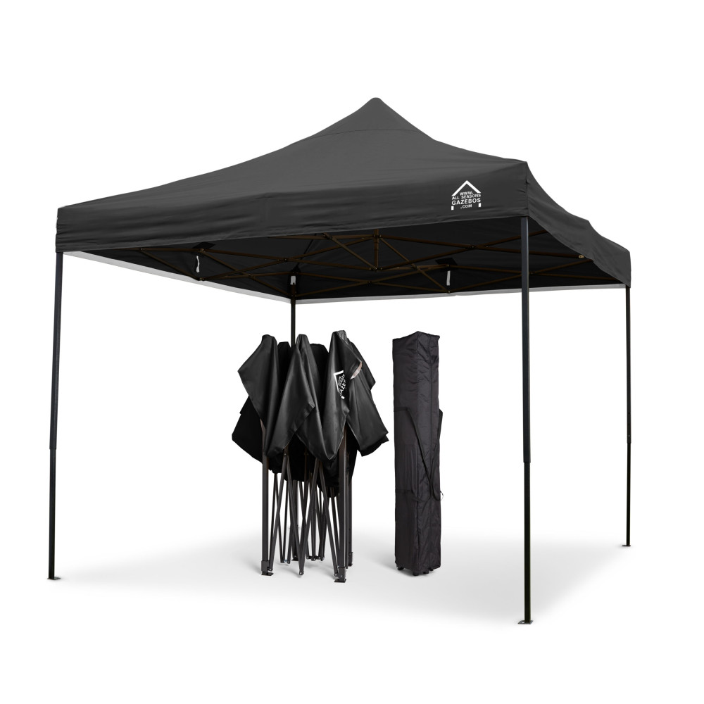 3x3m Pop Up Gazebo With Wheeled Bag, 4 Leg Weights, Rope and Pegs