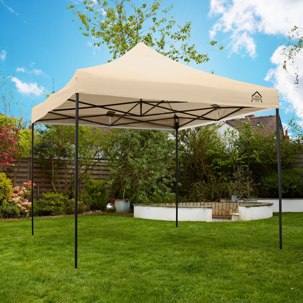 3x3m Pop Up Gazebo With Wheeled Bag, 4 Leg Weights, Rope and Pegs